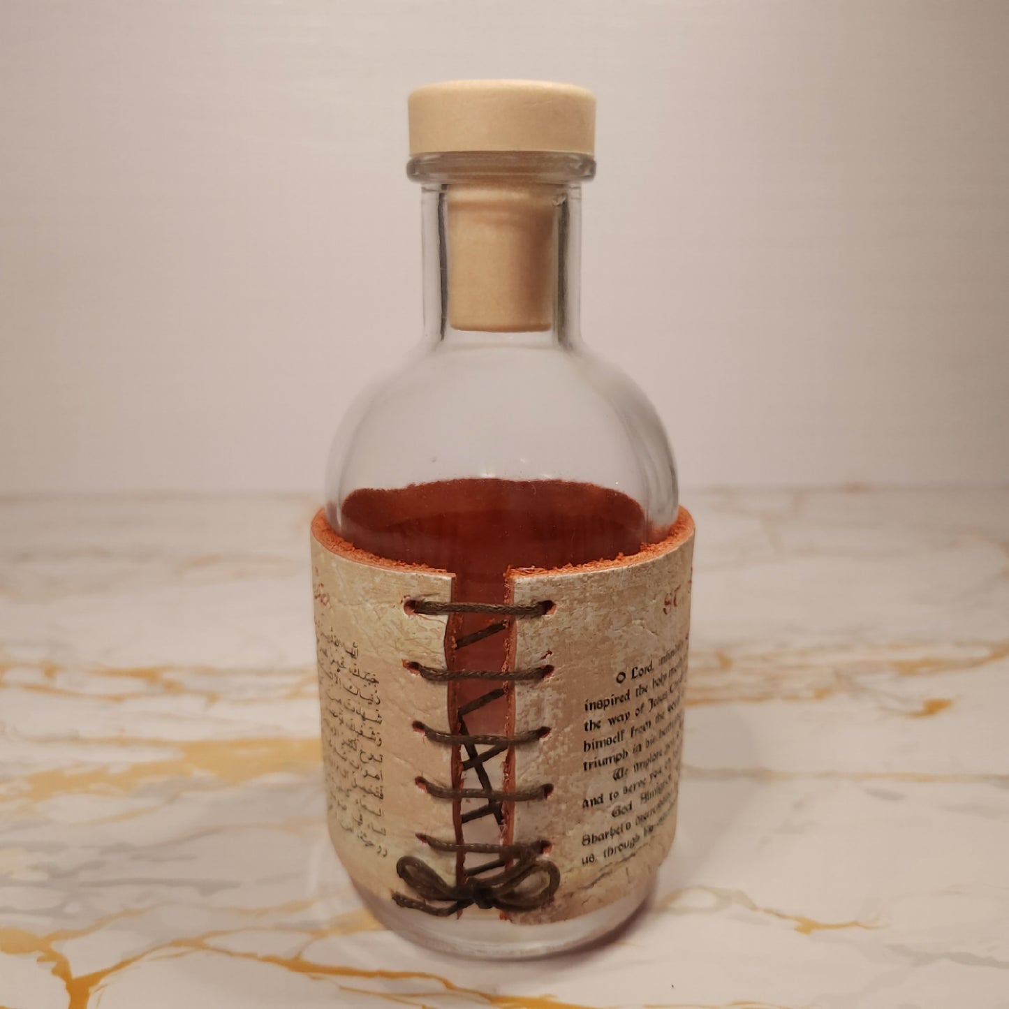 Saint Charbel Glass Bottle - Option for Filling with Relic Oil (pre-order)