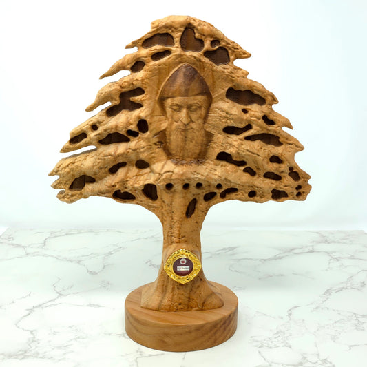 Discover the Saint Charbel Cedar of Lebanon Reliquary, handcrafted in Lebanon from genuine cedar wood. Includes a sealed theca with a third-class relic of contact. A sacred devotional piece honoring Saint Charbel’s enduring intercession.