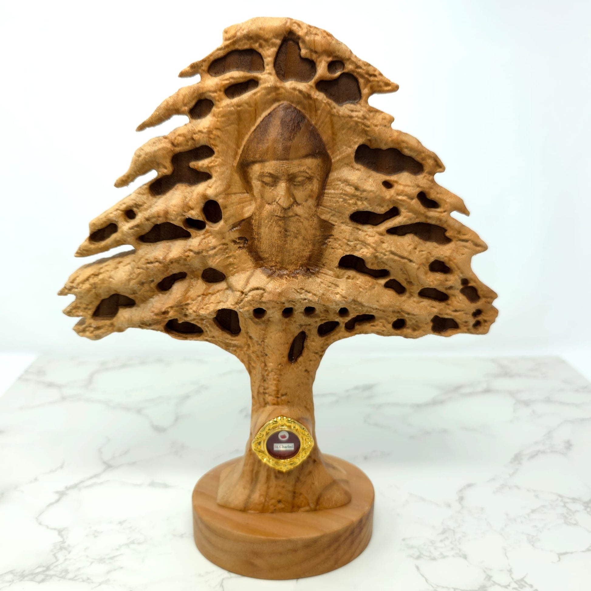 Saint Charbel Cedar of Lebanon Reliquary