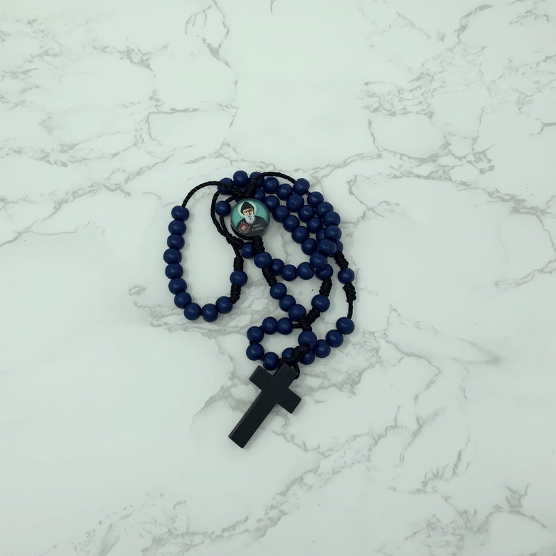Saint Charbel Wood Rosary (Relic Center)