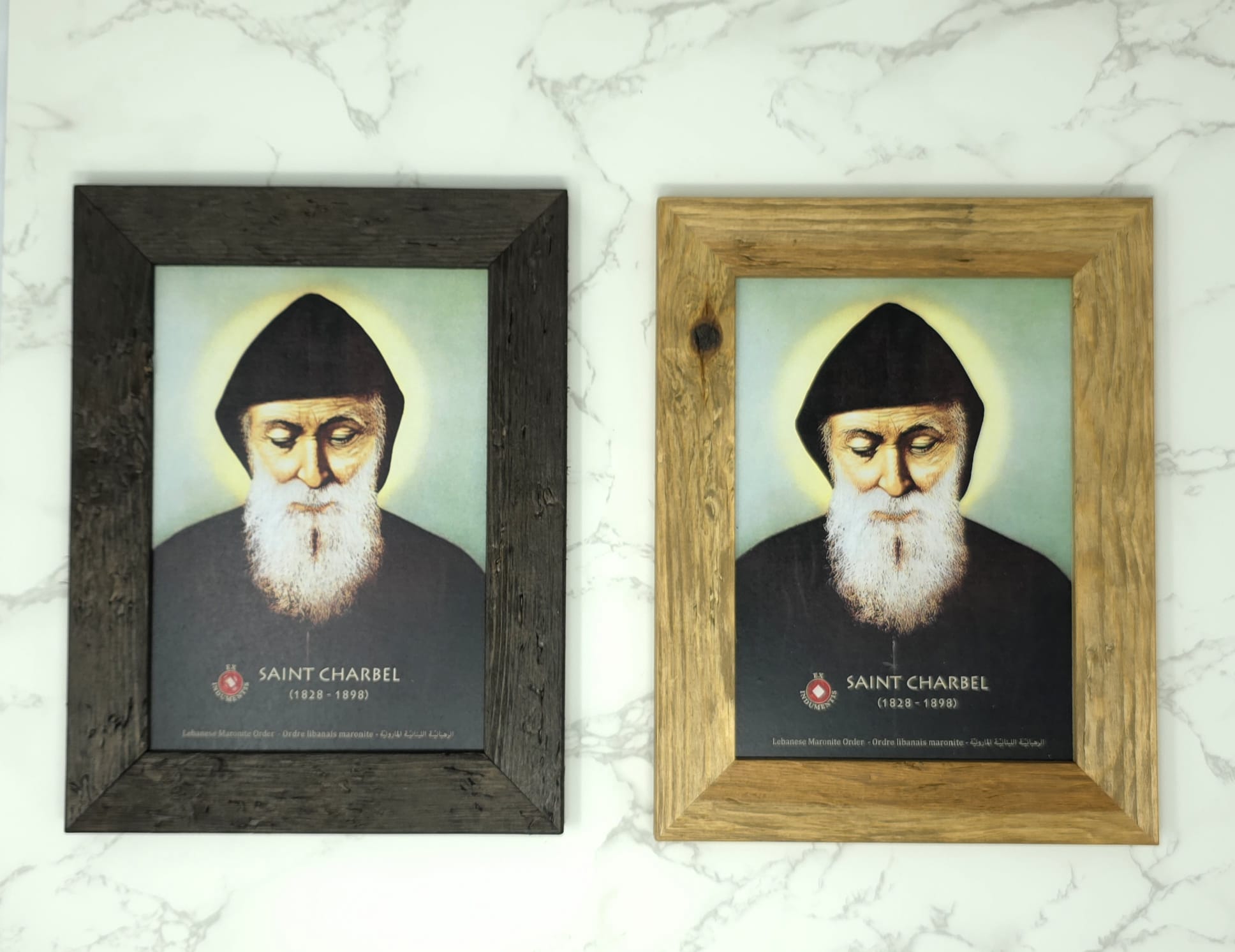 Saint Charbel Framed Portrait with Third-Class Relic (Ex