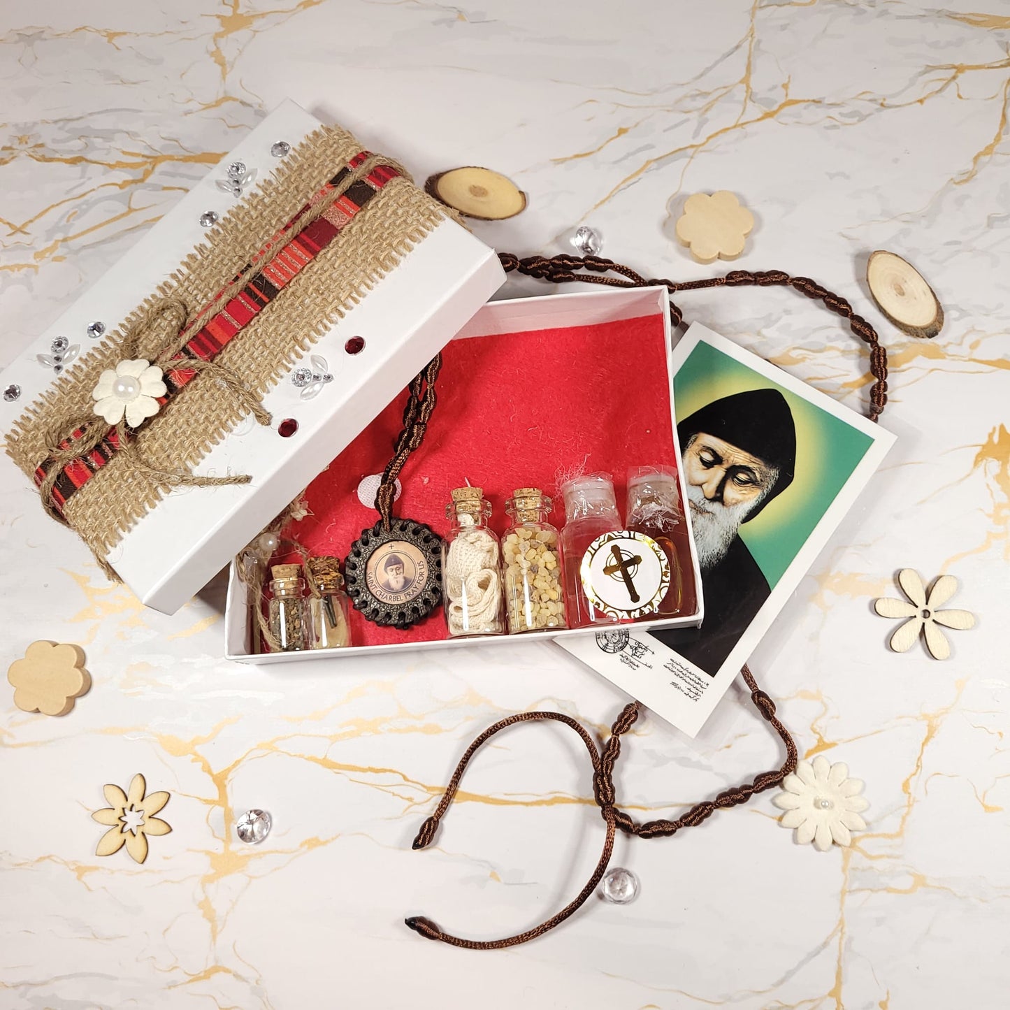 Saint Charbel Gift Box (Relic Chaplet) - Our Lady of Gifts